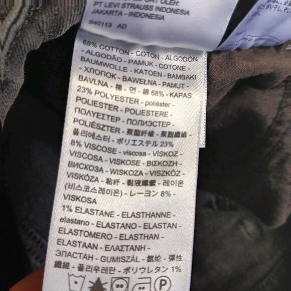 Levi's 712 Jeans Women Size 28x32 Slim Black Denim Pockets Zip Fly - Picture 9 of 12